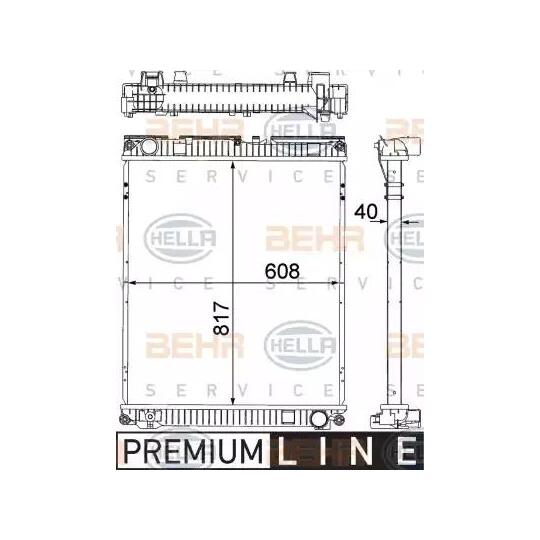 8MK 376 714-211 - Radiator, engine cooling 