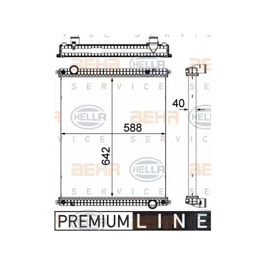 8MK 376 714-231 - Radiator, engine cooling 