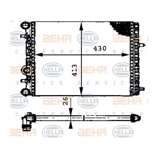 8MK 376 716-234 - Radiator, engine cooling 