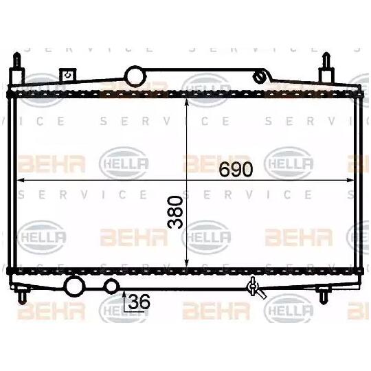 8MK 376 717-594 - Radiaator, mootorijahutus 