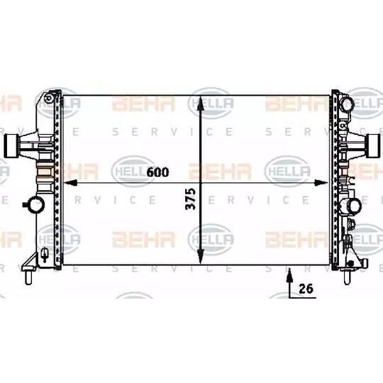 8MK 376 718-334 - Radiator, engine cooling 