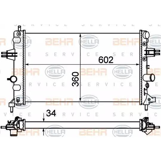 8MK 376 719-064 - Radiator, engine cooling 