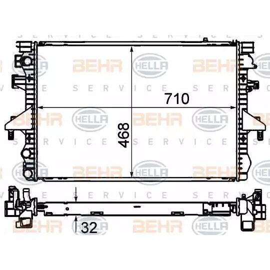 8MK 376 719-184 - Radiaator, mootorijahutus 