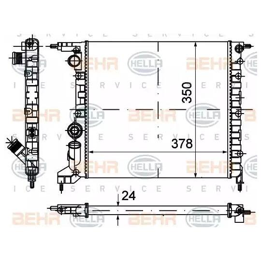 8MK 376 720-024 - Radiator, engine cooling 