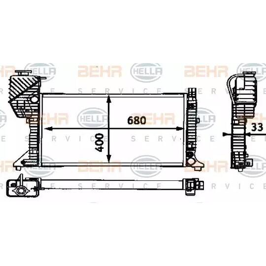 8MK 376 721-204 - Radiaator, mootorijahutus 