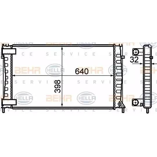 8MK 376 732-791 - Radiator, engine cooling 