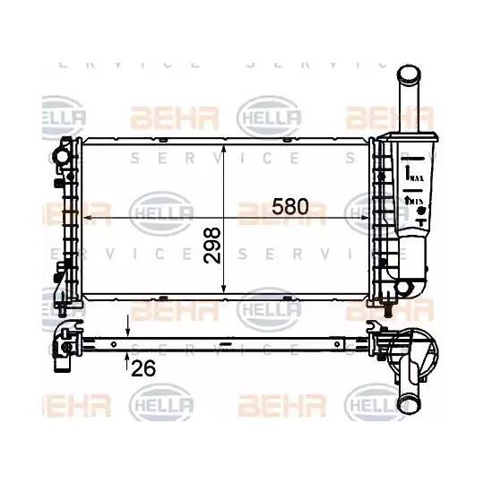 8MK 376 735-161 - Radiator, engine cooling 