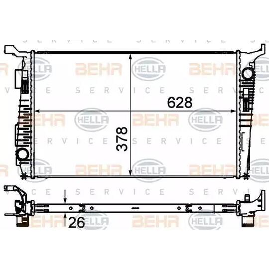 8MK 376 735-181 - Radiator, engine cooling 