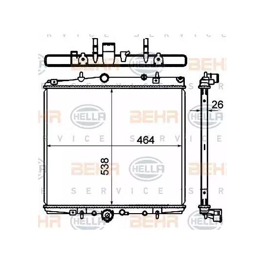 8MK 376 735-311 - Radiator, engine cooling 