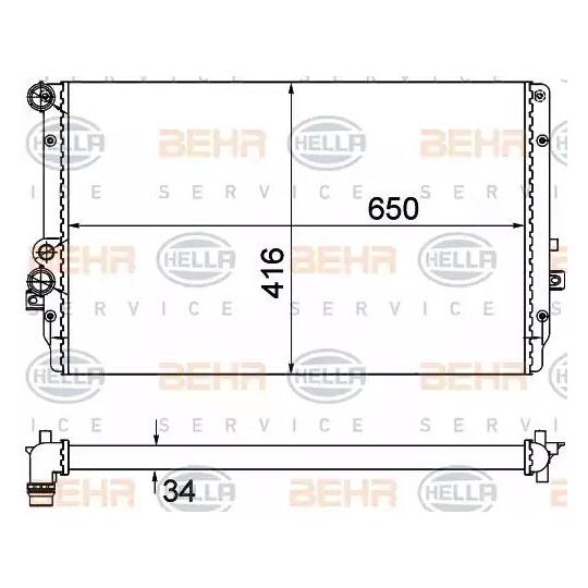 8MK 376 735-365 - Radiator, engine cooling 