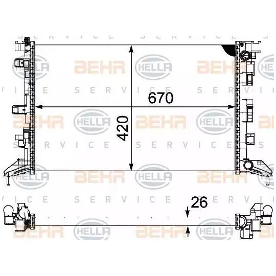 8MK 376 745-214 - Radiator, engine cooling 