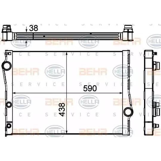 8MK 376 753-001 - Radiaator, mootorijahutus 