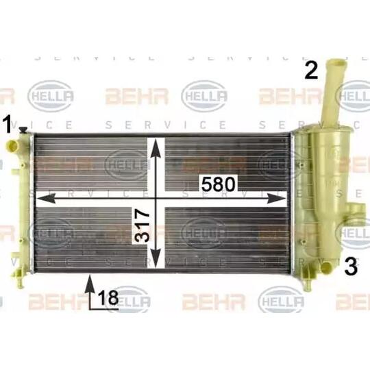 8MK 376 754-424 - Radiator, engine cooling 