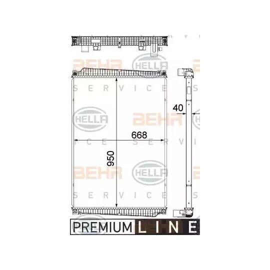 8MK 376 755-391 - Radiator, engine cooling 