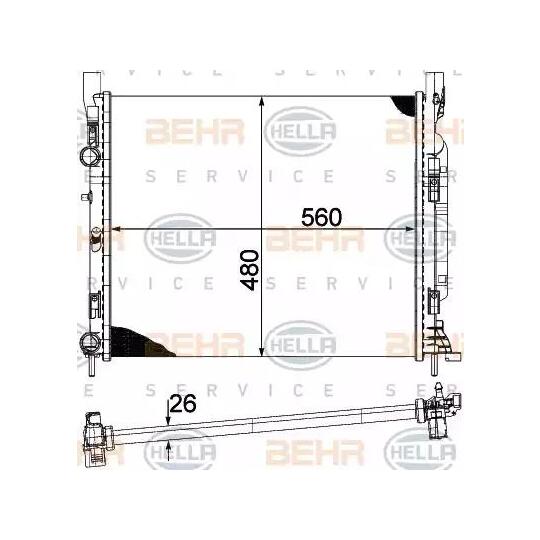 8MK 376 755-514 - Radiator, engine cooling 