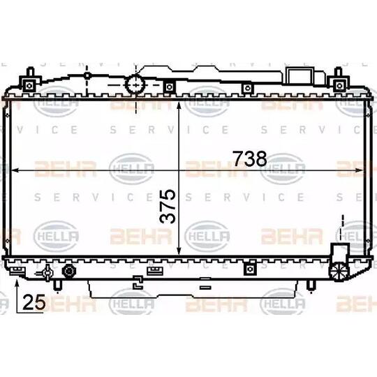 8MK 376 755-791 - Radiator, engine cooling 