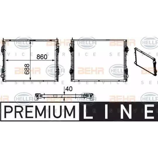 8MK 376 756-171 - Radiator, engine cooling 