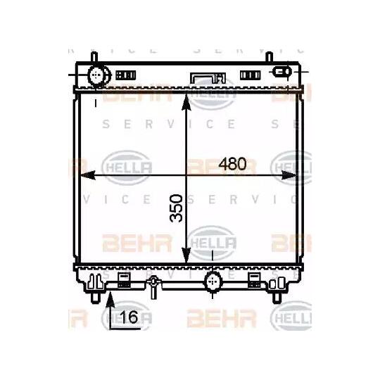 8MK 376 756-791 - Radiator, engine cooling 