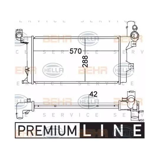 8MK 376 758-031 - Radiaator, mootorijahutus 