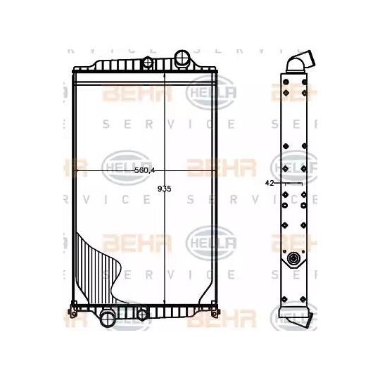 8MK 376 758-121 - Radiator, engine cooling 