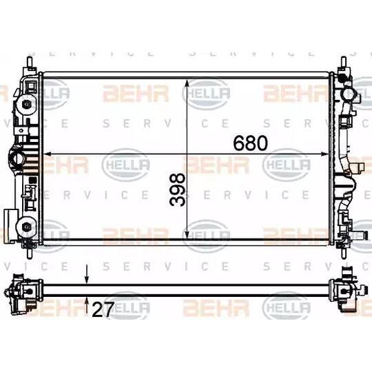 8MK 376 759-051 - Radiator, engine cooling 