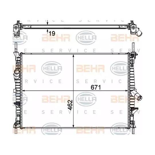 8MK 376 764-504 - Radiator, engine cooling 