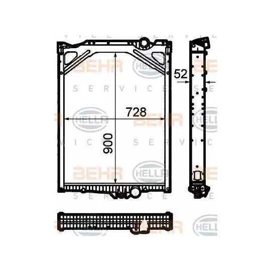 8MK 376 792-161 - Radiator, engine cooling 