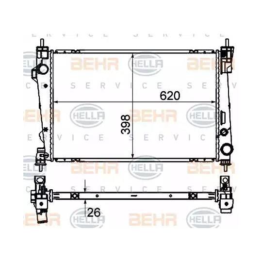 8MK 376 900-031 - Radiaator, mootorijahutus 