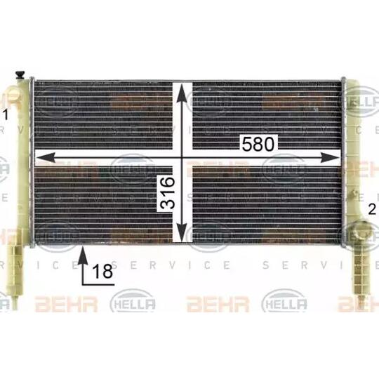 8MK 376 900-071 - Radiator, engine cooling 