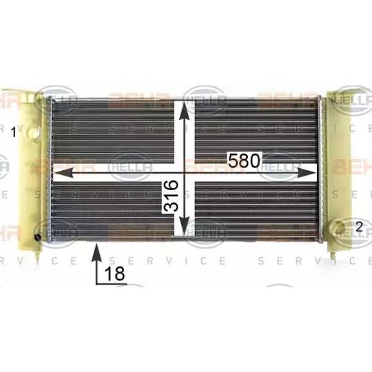 8MK 376 900-081 - Radiator, engine cooling 