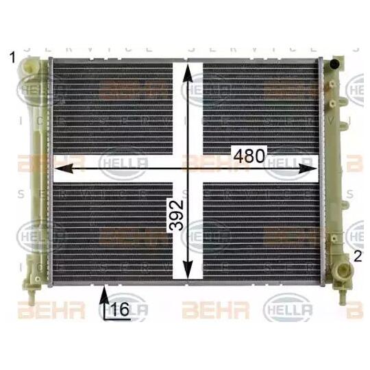 8MK 376 900-211 - Radiator, engine cooling 