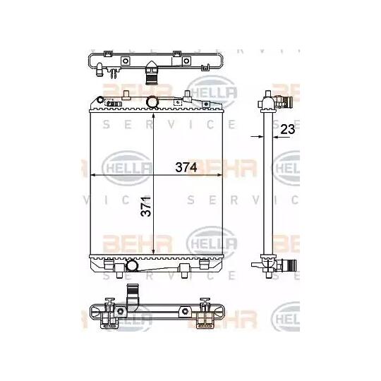 8MK 376 901-051 - Radiator, engine cooling 