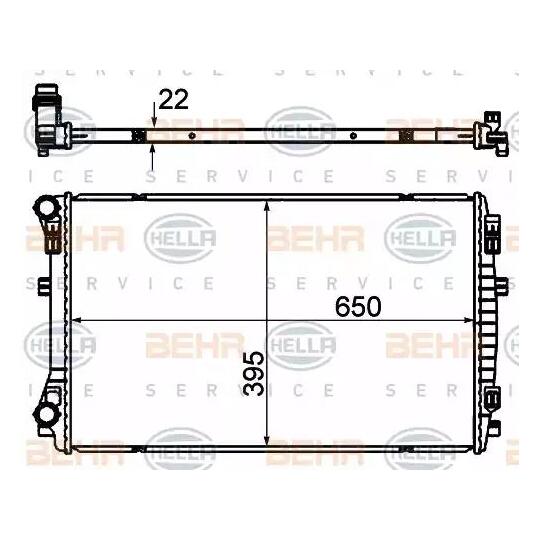 8MK 376 901-374 - Radiator, engine cooling 