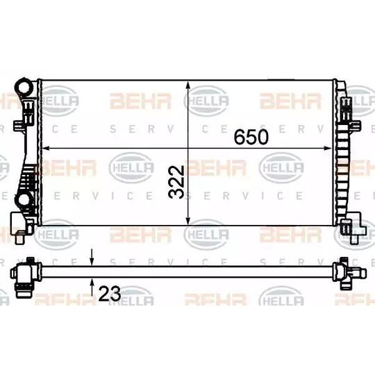 8MK 376 901-404 - Radiaator, mootorijahutus 