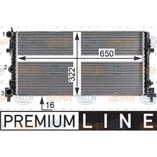 8MK 376 902-001 - Radiator, engine cooling 