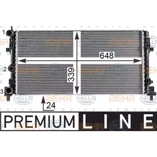 8MK 376 902-011 - Radiator, engine cooling 