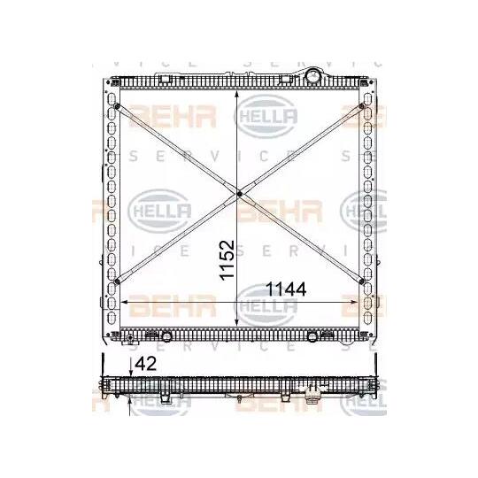 8MK 376 903-041 - Radiaator, mootorijahutus 