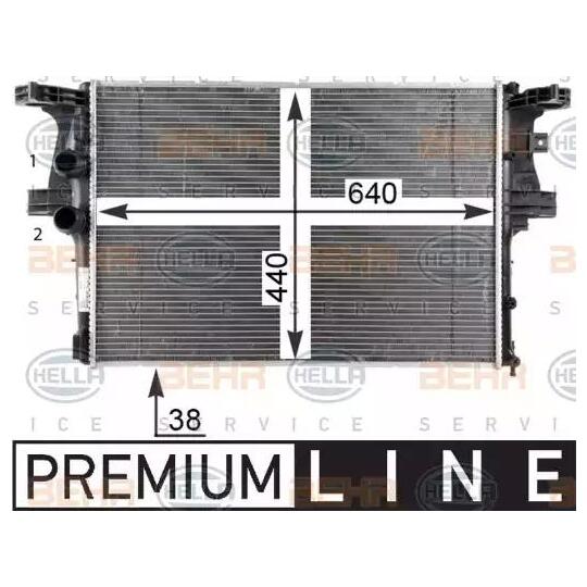 8MK 376 903-601 - Radiaator, mootorijahutus 