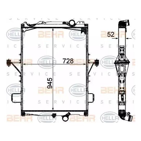 8MK 376 906-331 - Radiator, engine cooling 