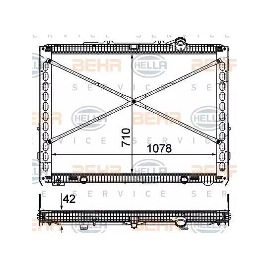 8MK 376 908-021 - Radiator, engine cooling 