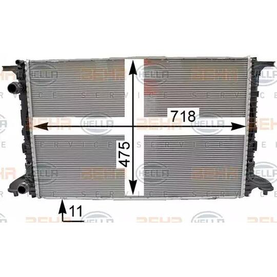 8MK 376 990-011 - Radiator, engine cooling 