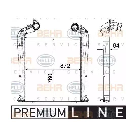 8ML 376 731-611 - Intercooler, charger 