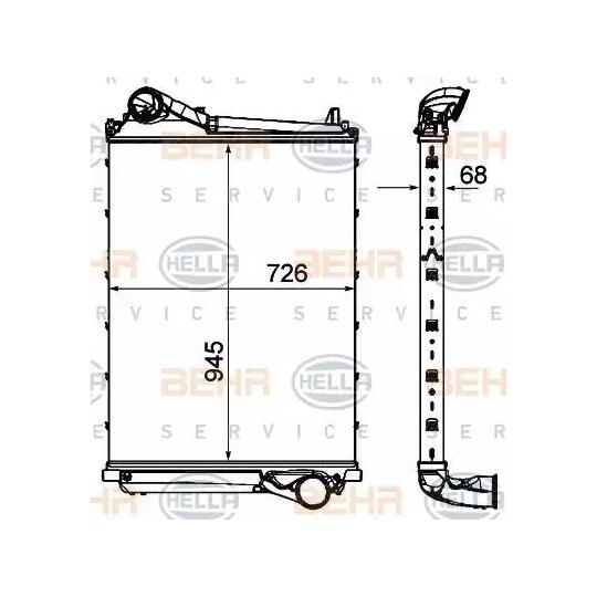 8ML 376 906-381 - Intercooler, charger 