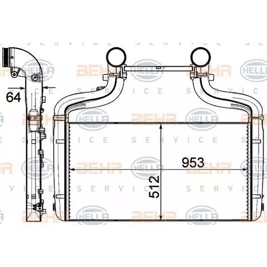 8ML 376 907-341 - Intercooler, charger 