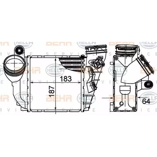 8ML 376 988-034 - Intercooler, charger 