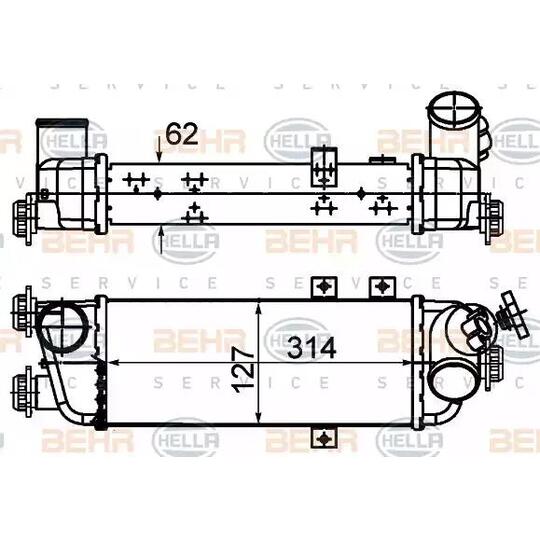 8ML 376 988-214 - Intercooler, charger 