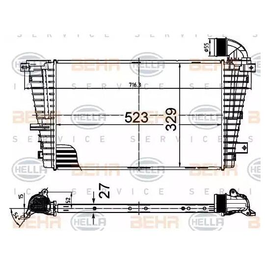 8ML 376 988-394 - Intercooler, charger 