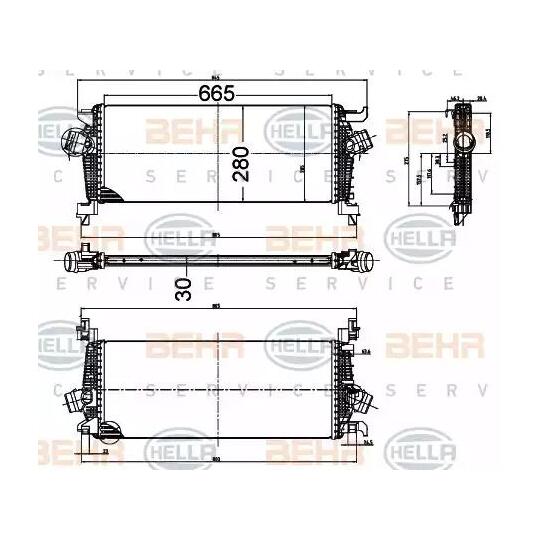 8ML 376 988-414 - Intercooler, charger 