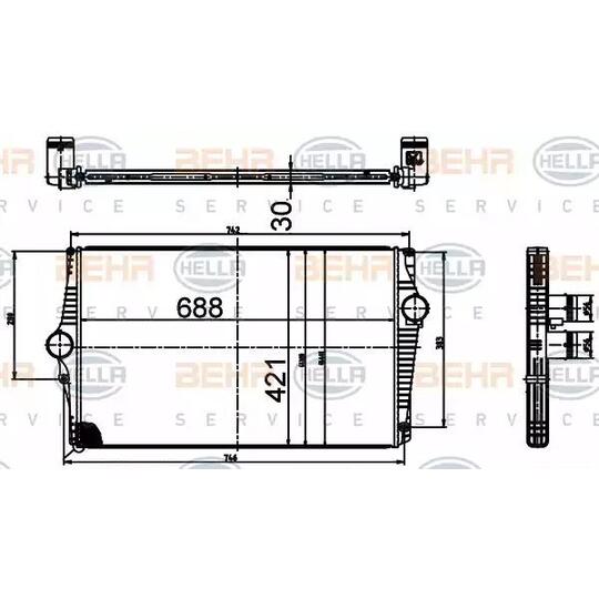 8ML 376 988-534 - Intercooler, charger 