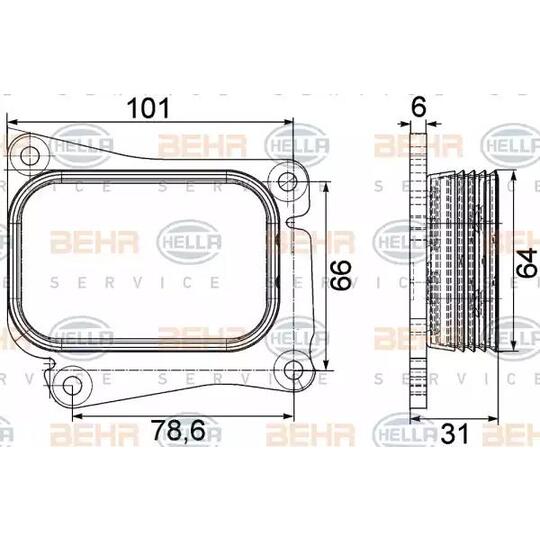 8MO 376 756-734 - Oil Cooler, engine oil 